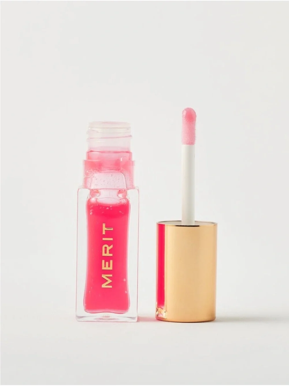 BNIB Merit Shade Stick Gelee Tinted Lip Oil In Les Deux MSRP $25